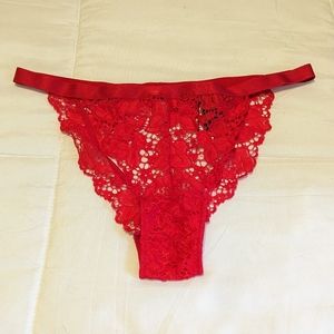 Victoria's Secret Valentine's Day Red Sexy Cut Out Panties Medium